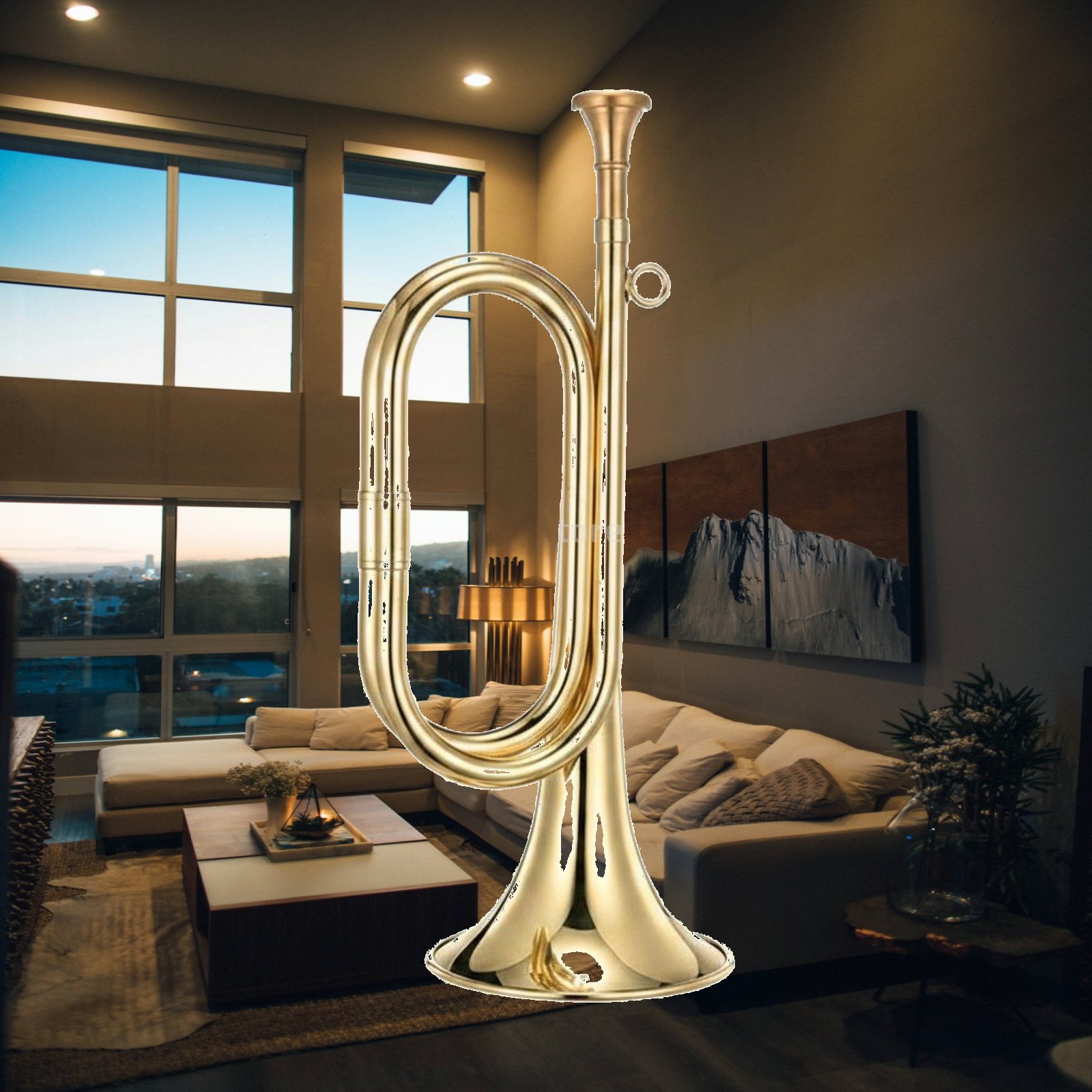 Musical Instrument Bugle - Terompet Kuningan Portabel untuk Kavaleri, Instrumen