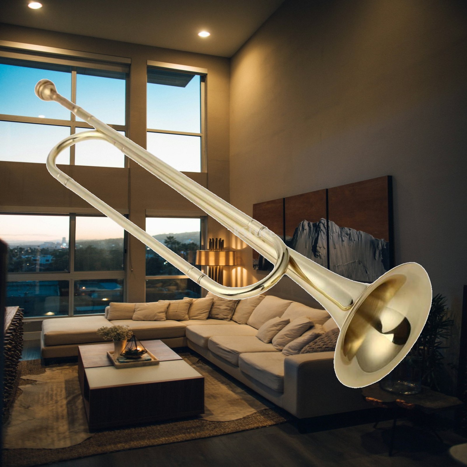 Terompet B Flat, Terompet Tim  - Musical Instrument Bugle ulasan dan harga